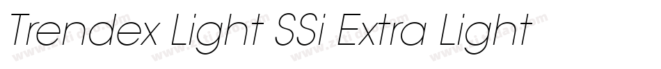 Trendex Light SSi Extra Light Italic字体转换